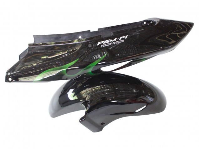 Purchase 1996-2007 Glossy Black Green Flame Honda CBR1100XX Blackbird Motorcycle Fairing UK