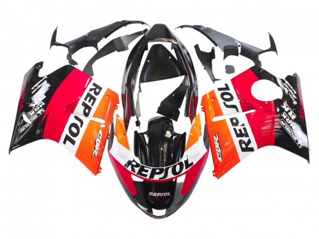 Purchase 1996-2007 Orange White Red Glossy Black Repsol Honda CBR1100XX Blackbird Abs Motorcycle Fairings UK