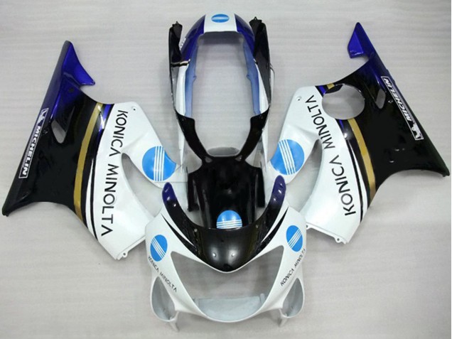 Purchase 1999-2000 White Blue Glossy Black Konica Minolta Honda CBR600 F4 Motorcycle Fairings UK