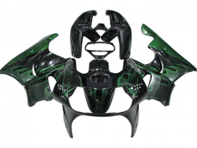 Purchase 1998-1999 Glossy Black Green Flame Honda CBR900RR 919 Motorcycle Fairings UK