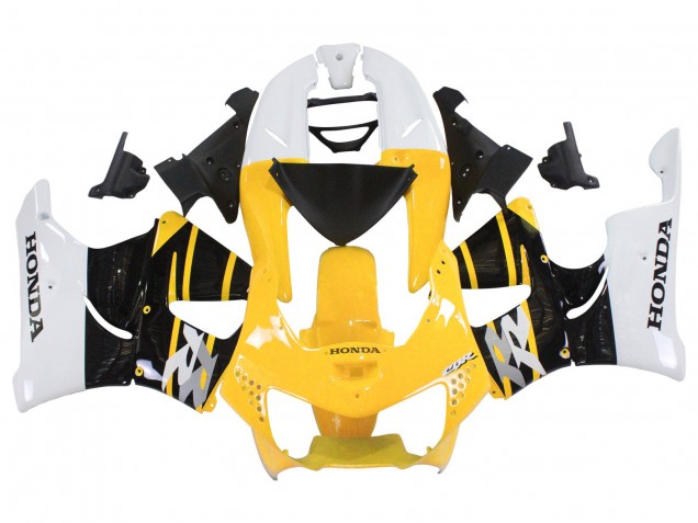 Purchase 1998-1999 White Yellow Glossy Black Honda CBR900RR 919 Motorcycle Fairings UK