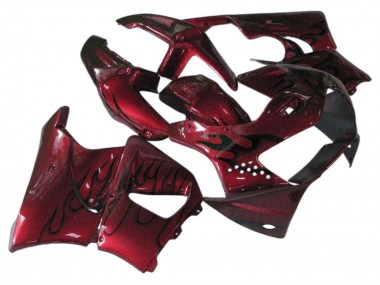 Purchase 1998-1999 Dark Red with Black Flame Honda CBR900RR 919 Motorcycle Fairings UK