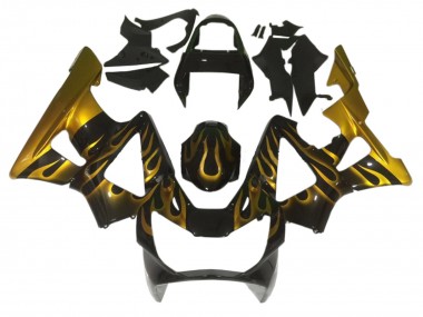 Purchase 2000-2001 Glossy Black Gold Flame Honda CBR900RR 929 Motorcycle Fairings UK