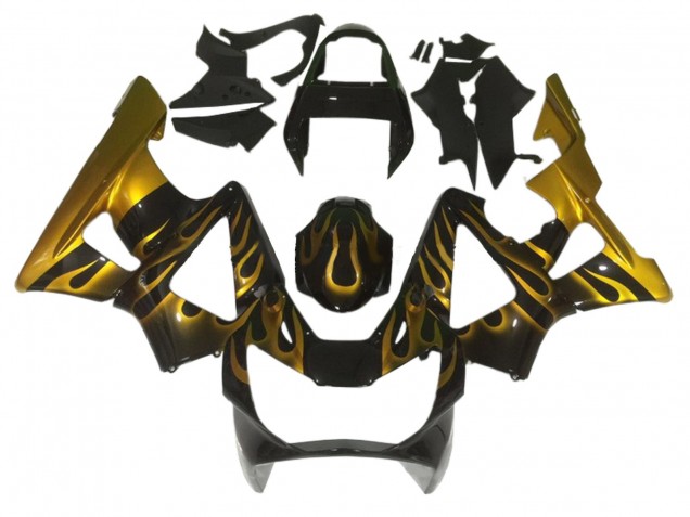 Purchase 2000-2001 Glossy Black Gold Flame Honda CBR900RR 929 Motorcycle Fairings UK