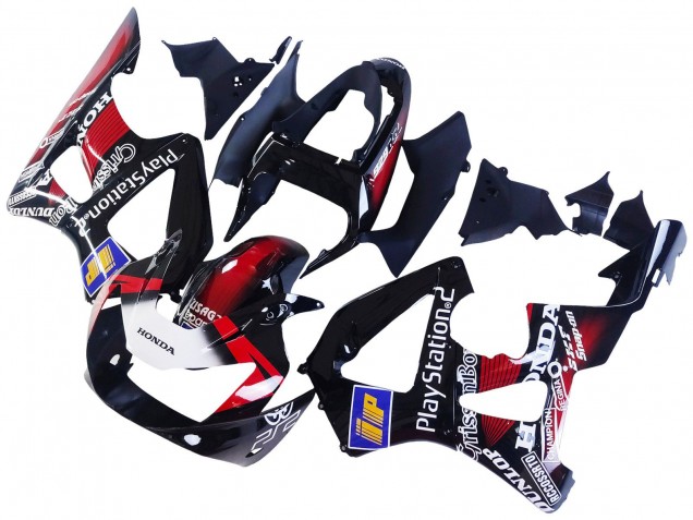 Purchase 2000-2001 Red White Glossy Black PlayStation 2 Honda CBR900RR 929 Motorcycle Fairings UK
