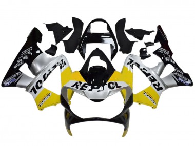 Purchase 2000-2001 Yellow Silver Glossy Black Repsol Honda CBR900RR 929 Motorcycle Fairings UK