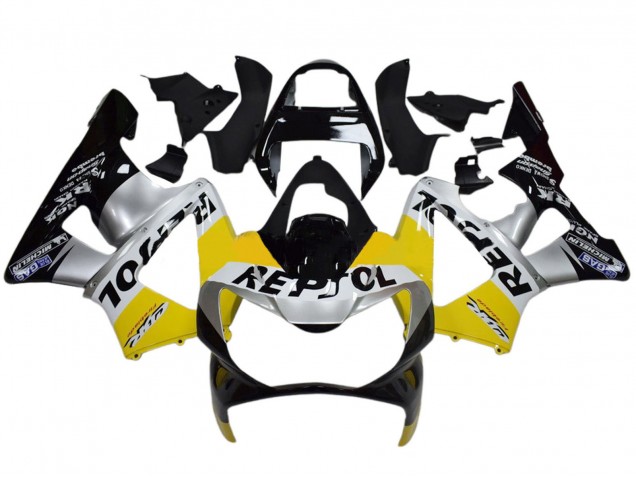 Purchase 2000-2001 Yellow Silver Glossy Black Repsol Honda CBR900RR 929 Motorcycle Fairings UK