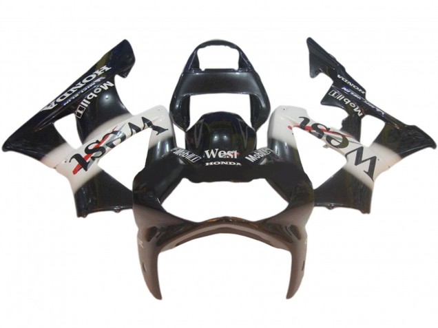 Purchase 2000-2001 Glossy Black White West Honda CBR900RR 929 Motorcycle Fairings UK