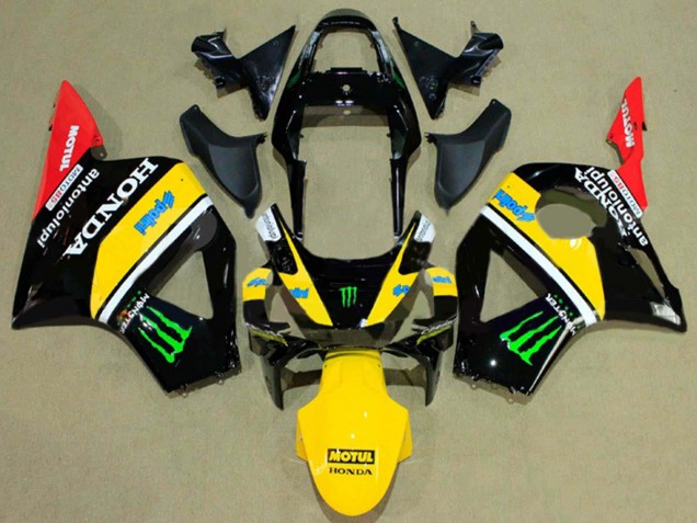 Purchase 2002-2003 Glossy Black Yellow Red Green Monster Honda CBR900RR 954 Motorcycle Fairings UK