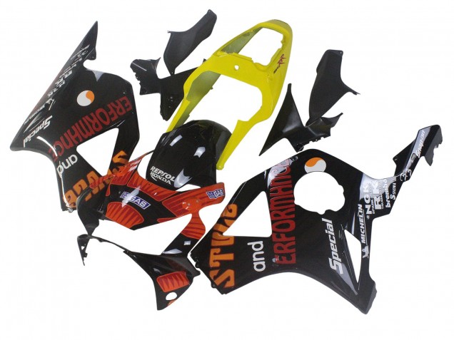 Purchase 2002-2003 Yellow Red Glossy Black Repsol Rossi Honda CBR900RR 954 Motorcycle Fairings UK