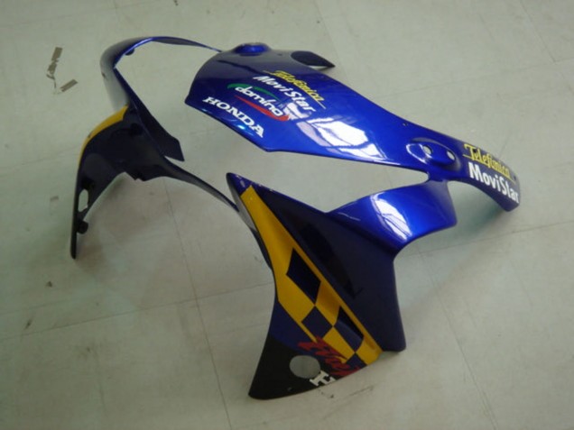 Purchase 2002-2003 Blue Yellow Glossy Black Telefumica MoviStar Castrol Honda CBR900RR 954 Motorcycle Fairings UK