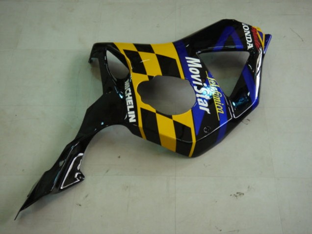 Purchase 2002-2003 Blue Yellow Glossy Black Telefumica MoviStar Castrol Honda CBR900RR 954 Motorcycle Fairings UK