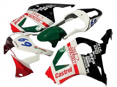Purchase 2002-2003 White Red Green Glossy Black Castrol Honda CBR900RR 954 Motorcycle Fairings UK