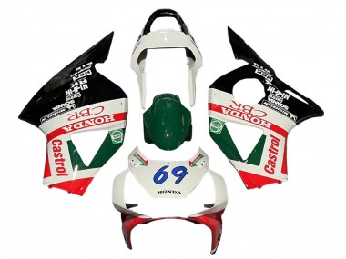 Purchase 2002-2003 White Red Green Glossy Black Castrol Honda CBR900RR 954 Motorcycle Fairings UK