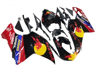 Purchase 2007-2014 Glossy Black Yellow Blue Red Bull Ducati 848/1098/1198 Motorcycle Fairings UK