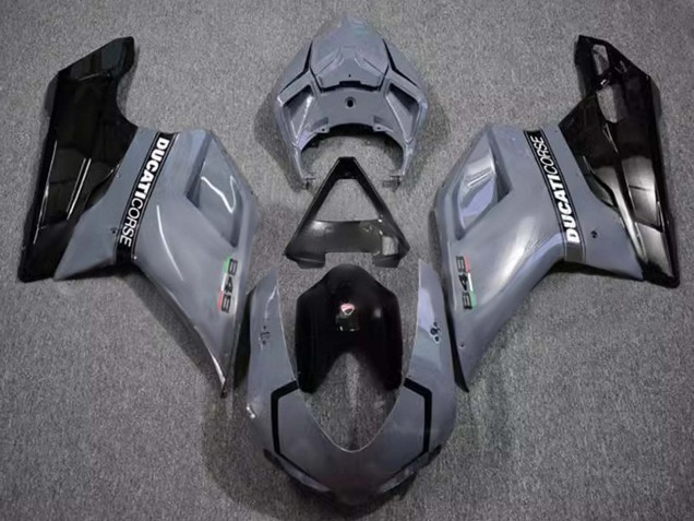 Purchase 2007-2014 Grey Glossy Black Corse Ducati 848 Motorcycle Fairings UK