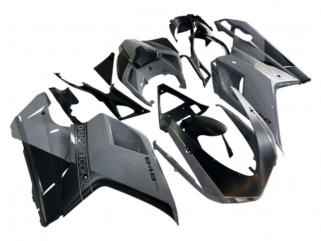 Purchase 2007-2014 Silver Gold Matte Black Ducati 848 Motorcycle Fairings UK