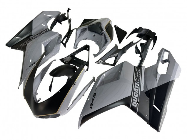 Purchase 2007-2014 Silver Gold Matte Black Ducati 848 Motorcycle Fairings UK