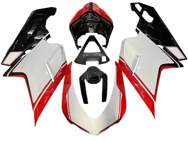 Purchase 2007-2014 White Red Glossy Black Ducati 848/1098/1198 Motorcycle Fairing UK
