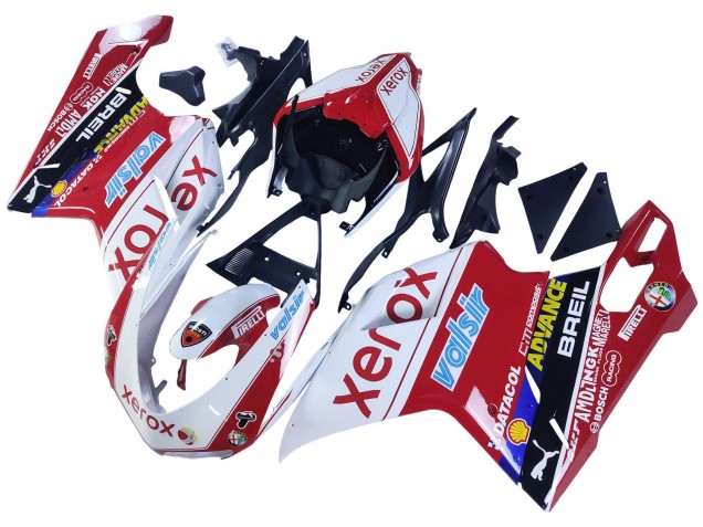 Purchase 2007-2014 White Red Glossy Black Valsir Xerox Ducati 848/1098/1198 Motorcycle Fairings UK