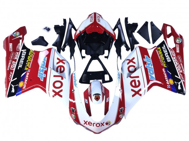 Purchase 2007-2014 White Red Glossy Black Valsir Xerox Ducati 848/1098/1198 Motorcycle Fairings UK