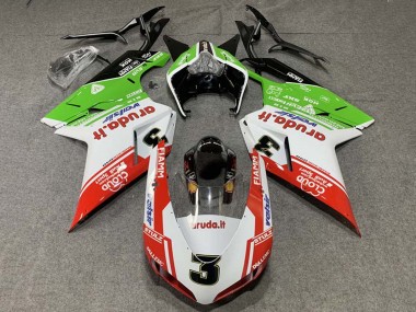 Purchase 2007-2014 White Red Green Valsir 3 Ducati 848/1098/1198 Motorcycle Fairings UK
