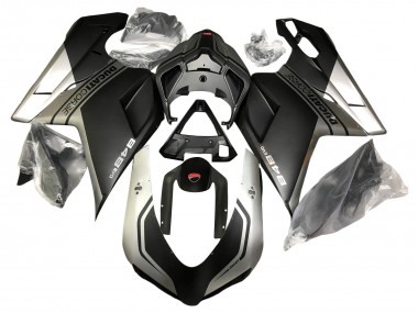 Purchase 2007-2014 Silver Matte Black Ducati 848 Motorcycle Fairings UK