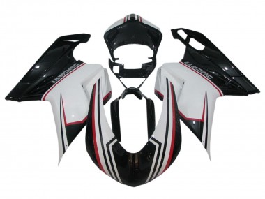 Purchase 2007-2014 White Red Glossy Black Ducati 848/1098/1198 Bike Fairings UK