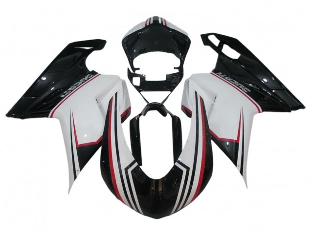 Purchase 2007-2014 White Red Glossy Black Ducati 848/1098/1198 Bike Fairings UK