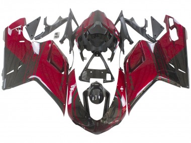 Purchase 2007-2014 Red Glossy Black Ducati 848 Motorcycle Fairing UK
