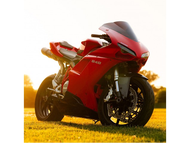Purchase 2007-2014 Red Glossy Black Ducati 848 Motorcycle Fairings UK