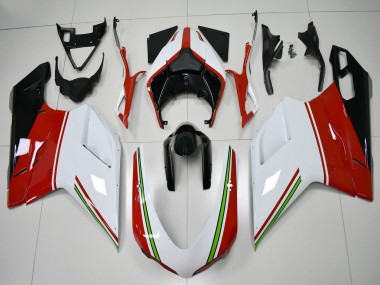 Purchase 2007-2014 White Red Green Glossy Black Ducati 848/1098/1198 Motorcycle Fairings UK