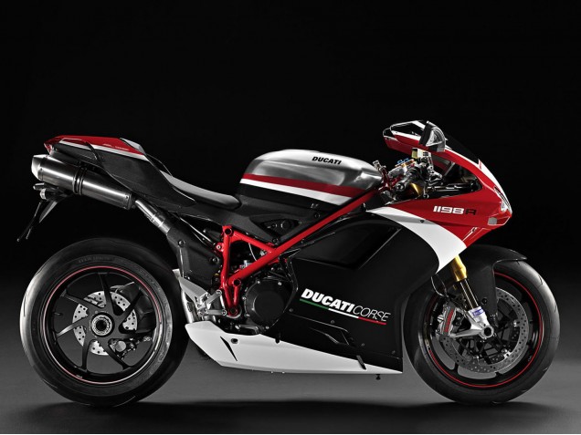 Purchase 2007-2014 White Red Glossy Black Ducati 848/1098/1198 Motorcycle Fairings UK