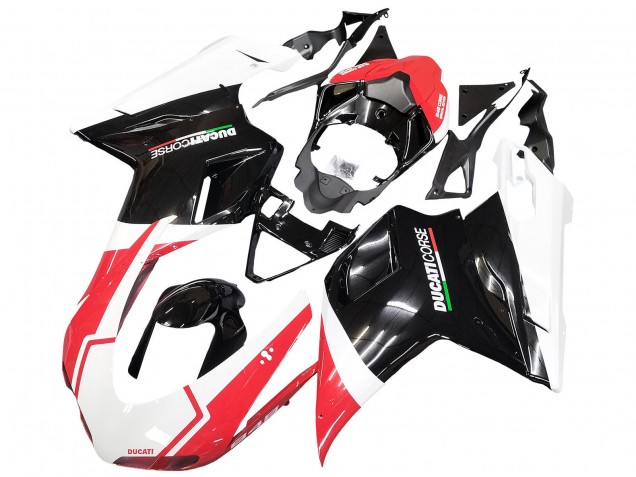 Purchase 2007-2014 White Red Glossy Black Ducati 848/1098/1198 Motorcycle Fairings UK