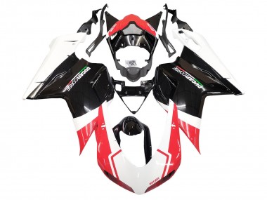 Purchase 2007-2014 White Red Glossy Black Ducati 848/1098/1198 Motorcycle Fairings UK
