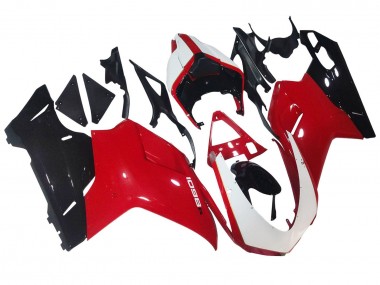 Purchase 2007-2014 White Red Glossy Black Ducati 1098 Motorcycle Fairings UK