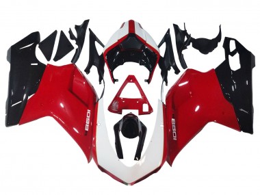 Purchase 2007-2014 White Red Glossy Black Ducati 1098 Motorcycle Fairings UK