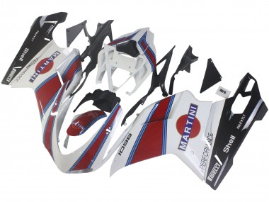 Purchase 2007-2014 White Red Blue Glossy Black Martini Ducati 1098 Motorcycle Fairings UK