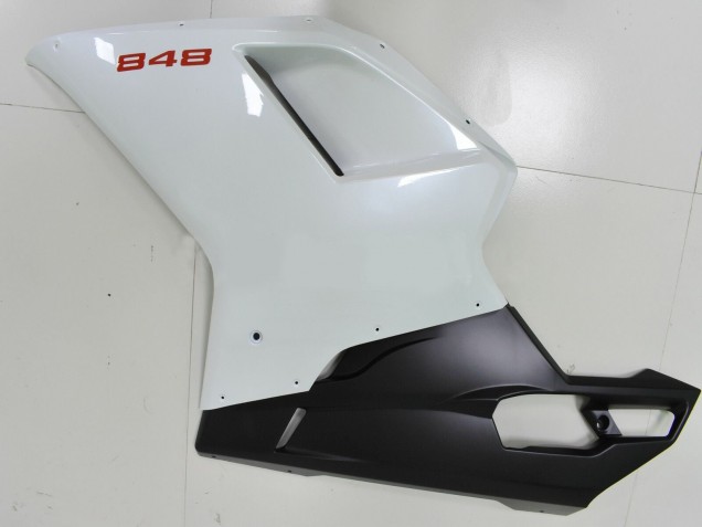 Purchase 2007-2014 White Matte Black Ducati 848 Motorcycle Fairings UK