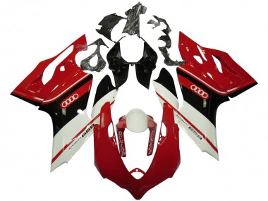 Purchase 2011-2014 White Red Glossy Black Dunlop Ducati Panigale 899 Motorcycle Fairings UK