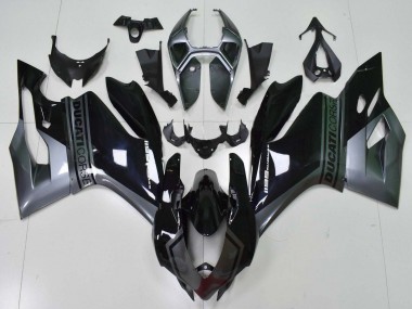 Purchase 2011-2014 Grey Glossy Black Ducati Panigale 1199 Motorcycle Fairings UK