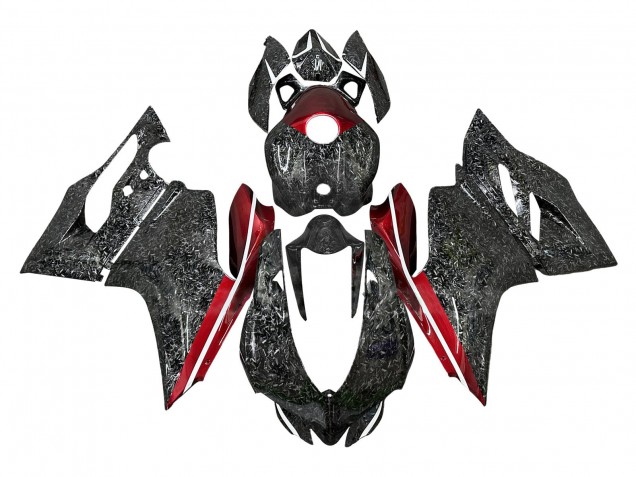 Purchase 2011-2014 Black Forged Carbon Fiber Style Red Ducati Panigale 899/1199 Motorcycle Fairings UK