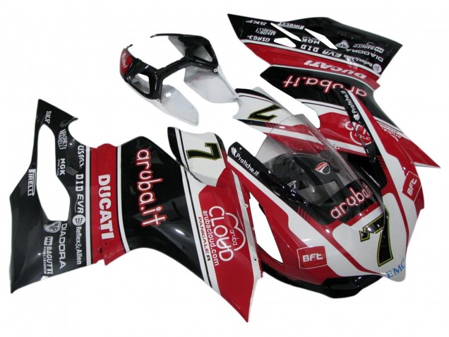 Purchase 2011-2014 White Red Glossy Black Aruba.it 7 Ducati Panigale 899/1199 Motorcycle Fairings UK