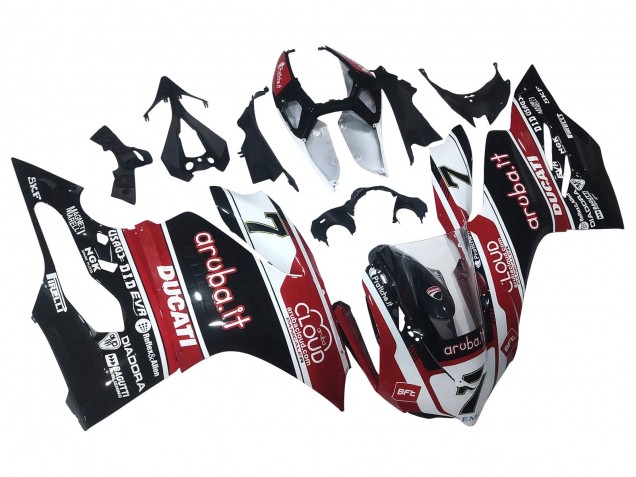 Purchase 2011-2014 White Red Glossy Black Aruba.it 7 Ducati Panigale 899/1199 Motorcycle Fairings UK