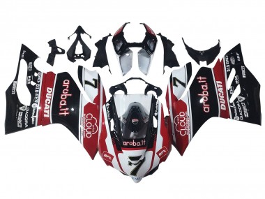 Purchase 2011-2014 White Red Glossy Black Aruba.it 7 Ducati Panigale 899/1199 Motorcycle Fairings UK