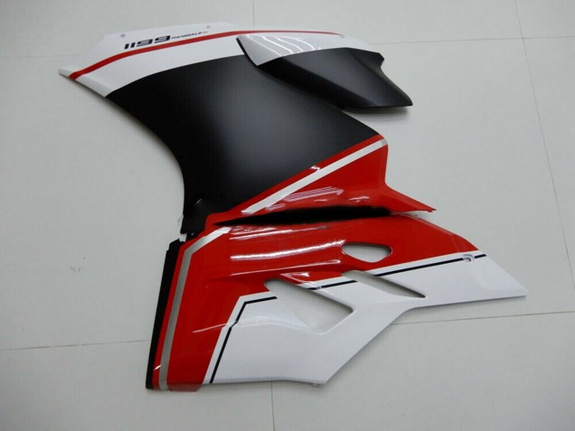 Purchase 2011-2014 White Red Matte Black Ducati 1199 Motorcycle Fairings UK