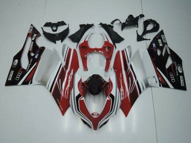 Purchase 2011-2014 White Red Glossy Black Ducati Panigale 899 Motorcycle Fairing UK