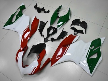 Purchase 2011-2014 White Red Dark Green Ducati Panigale 899 Motorcycle Fairings UK