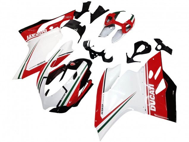 Purchase 2011-2014 White Red Green Glossy Black Ducati 1199 Motorcycle Fairings UK