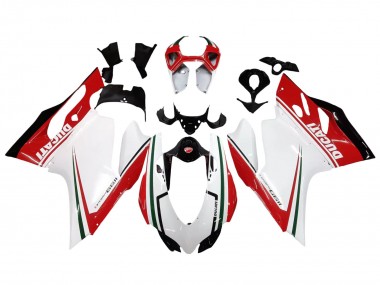 Purchase 2011-2014 White Red Green Glossy Black Ducati 1199 Motorcycle Fairings UK